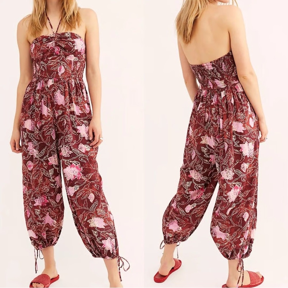 Free People Iris Printed Jumpsuit Size XS NWOT